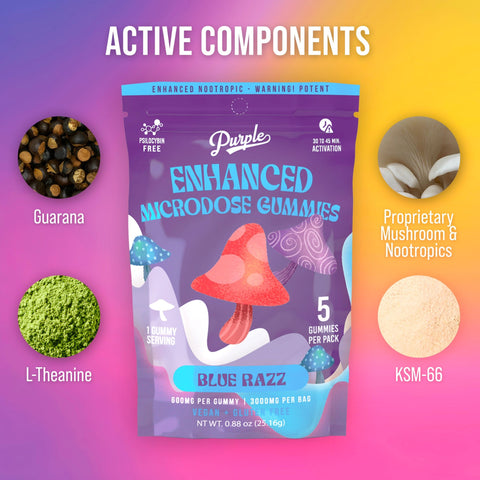 Purple Magic Enhanced Microdose Mushroom Gummies