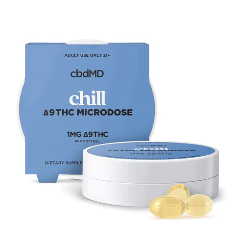 CbdMD Chill D9 THC Microdose Softgels 60 Ct.