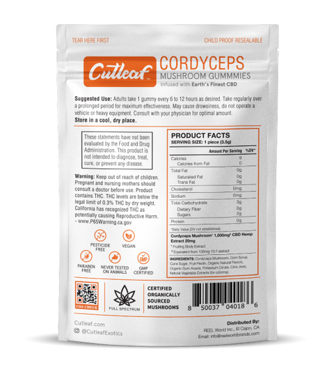 CUTLEAF MUSHROOM CBD INFUSED GUMMIES