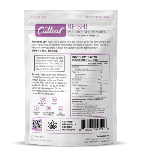 CUTLEAF MUSHROOM CBD INFUSED GUMMIES