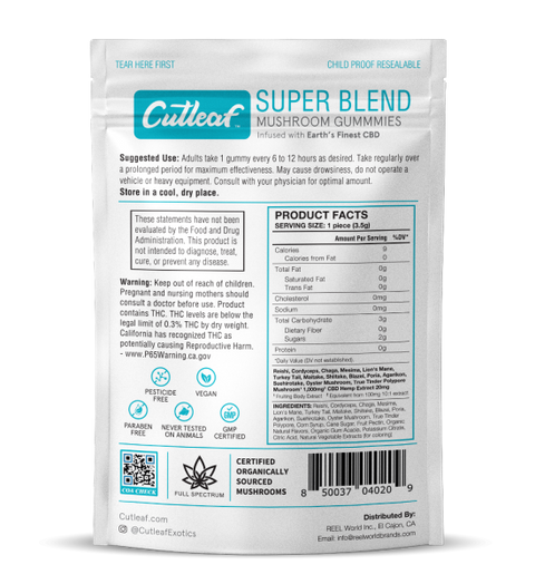 CUTLEAF MUSHROOM CBD INFUSED GUMMIES